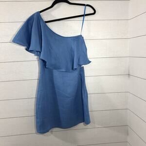 CAPULET Clara Blue One Shoulder Minidress Size XS NWT